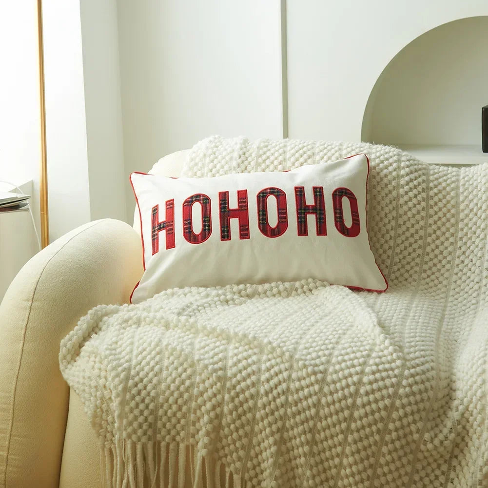 DecorBites™ Christmas Plaid Print Pillow Case Set - Festive Holiday Home Decor