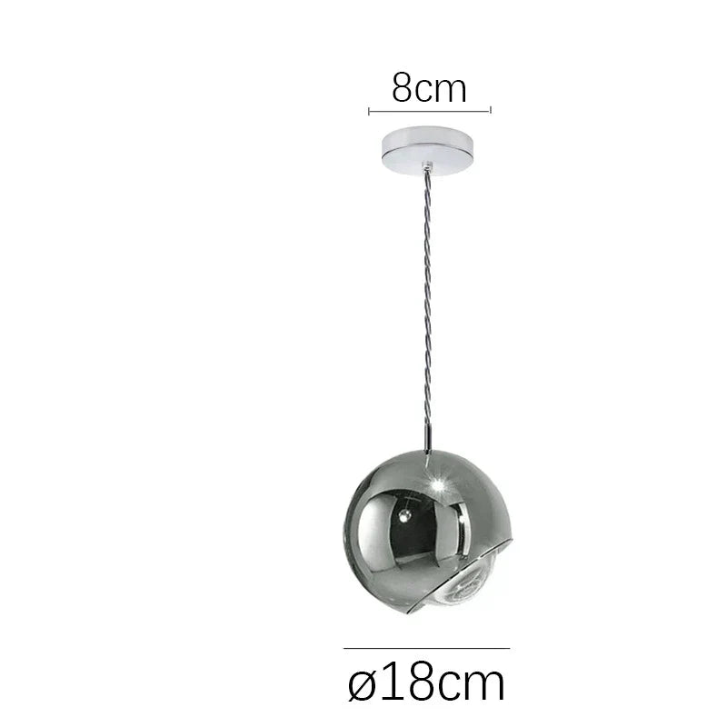 ™ Gold Chrome Ball Pendant LED Light for Kitchen, Bedroom, Dining Room