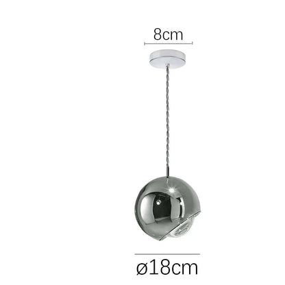 ™ Gold Chrome Ball Pendant LED Light for Kitchen, Bedroom, Dining Room