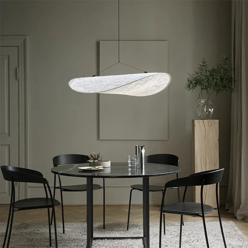 ™ Japanese Wabi-Sabi Minimalist Bedroom Chandelier - White Art Tea Room Lighting