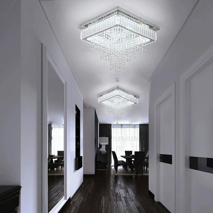 DecorBites™ Crystal LED Pendant Chandelier for Dining Living Room Decor