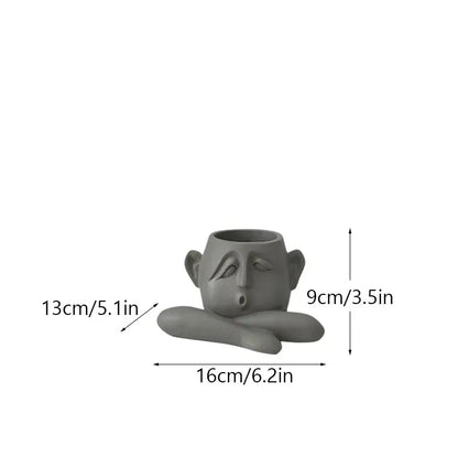 DecorBites™ Abstract Family Flowerpot Ornament for Home Interior Decoration