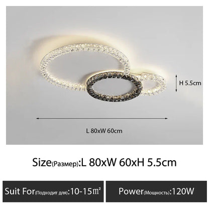 DecorBites™ Crystal Ceiling Lights LED Chandelier for Living Room Bedroom - Modern Light Luxury Indoor Luster
