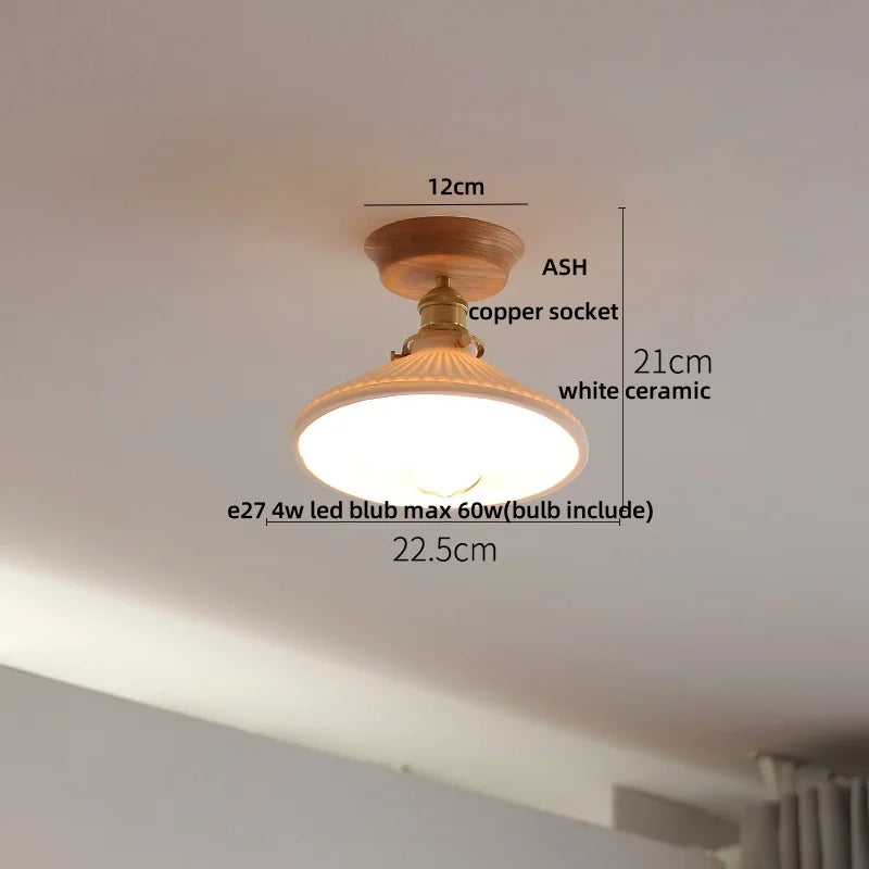 DecorBites™ Clear Glass LED Ceiling Light, Modern Nordic Bedroom Decor Ceiling Lamp