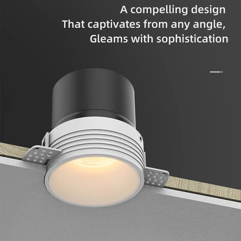 DecorBites™ COB LED Downlight: CRI97, Frameless, Easy Installation. Ideal for Living Room, Bedroom.
