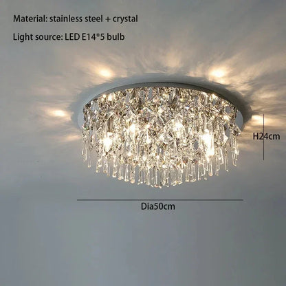 DecorBites™ Crystal Ceiling Lamp: Luxury Modern LED Ceiling Light for Home Indoor Lighting