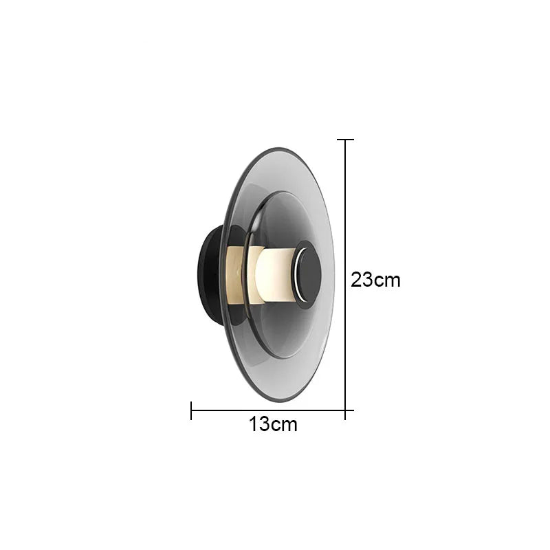 DecorBites™ Glass Wall Lamp: Nordic Minimalist LED for Dining, Living, Bedroom