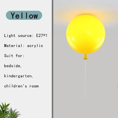 DecorBites™ LED Balloon Ceiling Lamp: Kid-Friendly E27 Lighting Options.