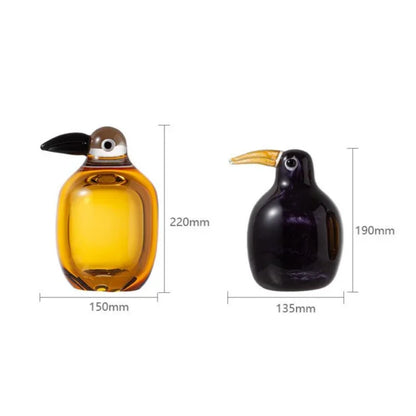 DecorBites™ Abstract Bird Sculpture Transparent Home Decor Figurine