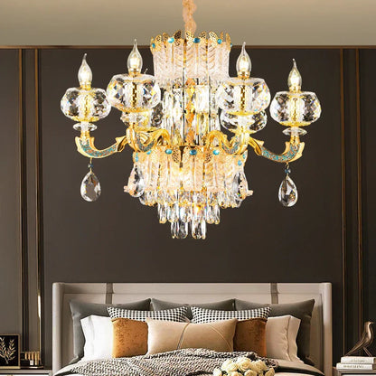 DecorBites™ Crystal Living Room Chandelier: Elegant Lighting for Home, Hotel, Club
