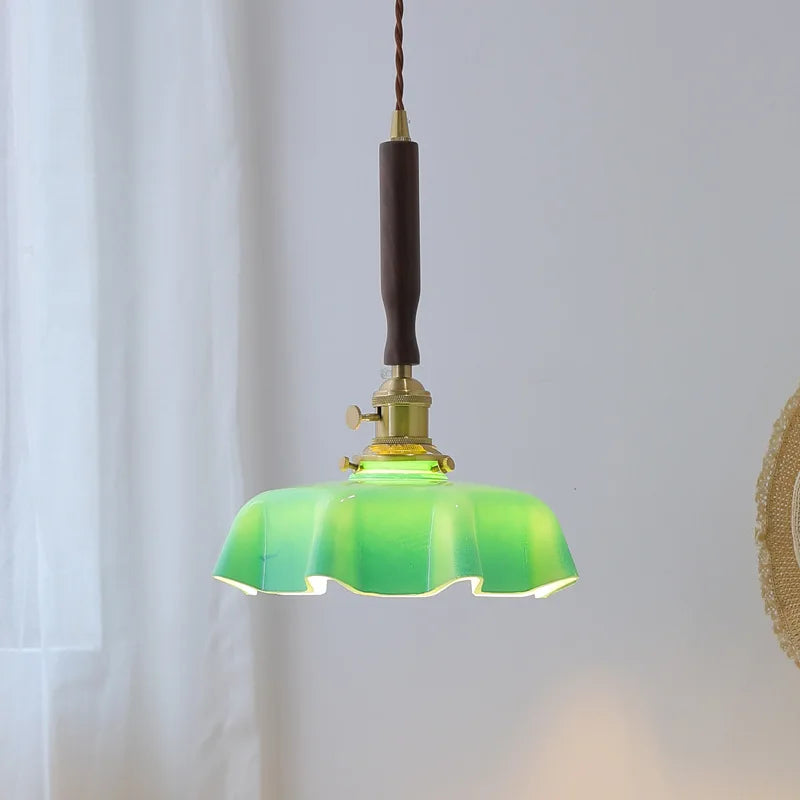 DecorBites™ Blue Glass LED Pendant Lamp for Dining Living Room Bedroom