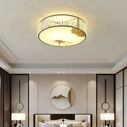 DecorBites™ Crystal Round Ceiling Light - Modern Warm Bedroom Atmosphere