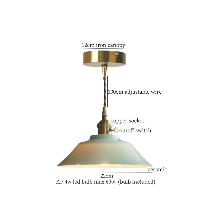 DecorBites™ Ceramic LED Hanging Lamp for Home Decor and Lighting