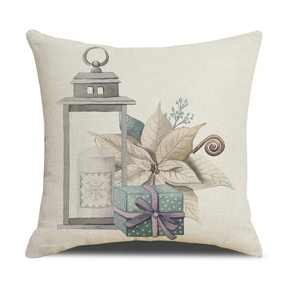 DecorBites™ Cartoon Birds Christmas Pillowcase 45X45cm - Linen Sofa Cushion Cover