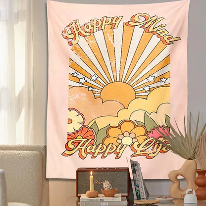 DecorBites™ 70s Girl Sunset Tapestry Wall Hanging for Boho Living Room Bedroom Decor