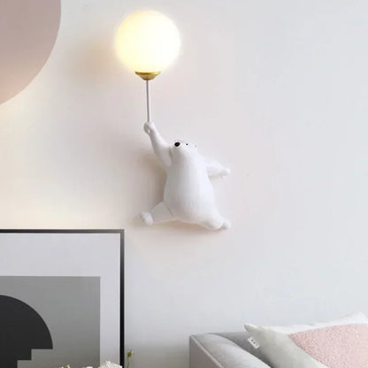 DecorBites™ Bear Moon Wall Lamp: Modern Cartoon Light for Kids' Bedroom Décor