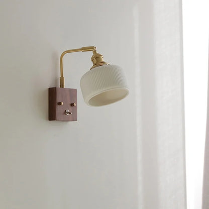 DecorBites™ Ceramic LED Wall Light Fixture Reading Coffee Nordic Modern Rotatable Bedside Lamp