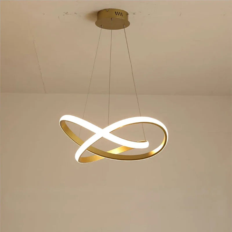 DecorBites™ Aluminum Line Pendant Light: Modern Creative Dining Room Ceiling Lamp