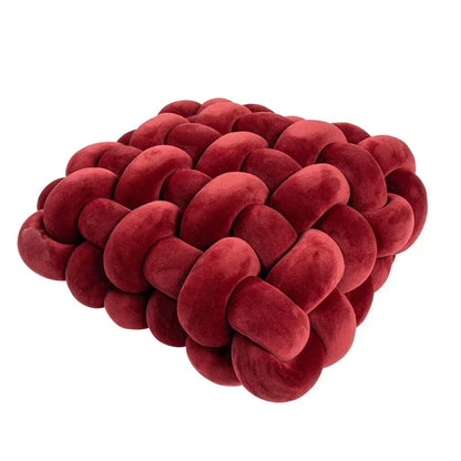™ Knot Square Pillows: Handmade Decor for Living Room, Bedroom, Office in Grey
