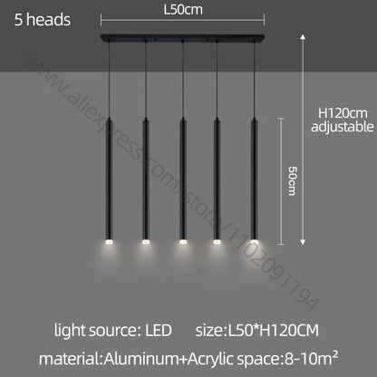 DecorBites™ Glossy Cylindrical Chandelier for Bar, Restaurant, Bedside, and Company Front Desk