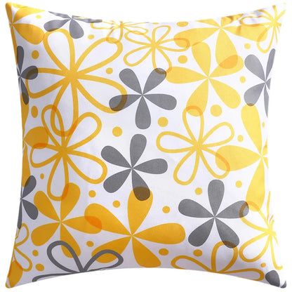 DecorBites™ Blue Floral Cushion Cover 45x45cm for Modern Home Decor & Office Sofa