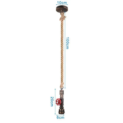 DecorBites™ Iron Pipe Pendant Lamp Retro Loft Hanging Light
