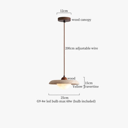 DecorBites™ Black Travertine LED Pendant Lamps: Nordic Modern Home Decoration Interior Hanging Light