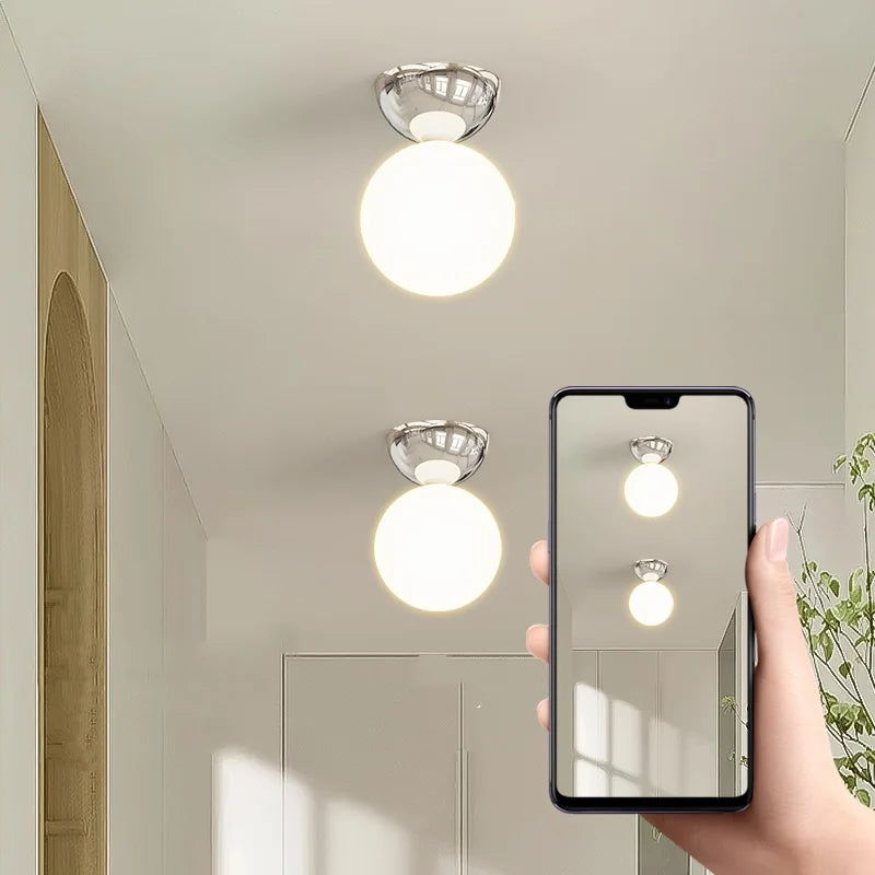 DecorBites™ Iron Glass LED Ceiling Lights Modern Home Decor Lighting G9 Lamparas