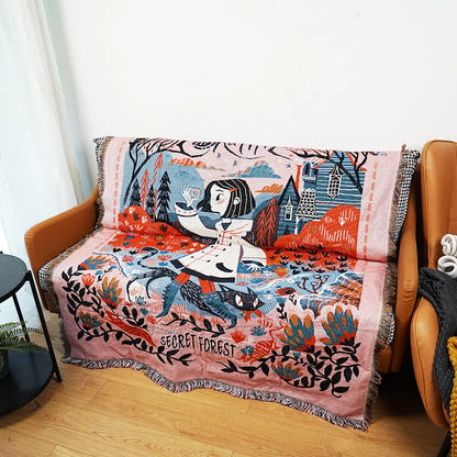 DecorBites™ Gothic Thread Blanket Throw Tapestry - Versatile Home Decor & Outdoor Essential