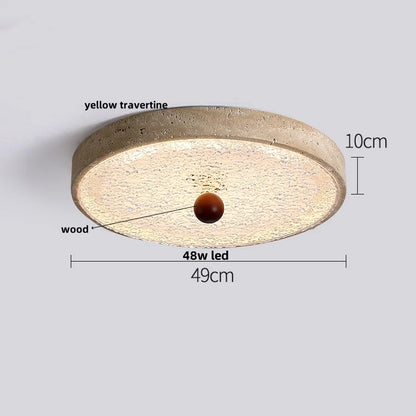 DecorBites™ LED Ceiling Light Fixture Yellow Stone White PE Shade Plafond Lamp