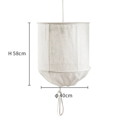 DecorBites™ Linen Cloth Pendant Light: Elegant Bohemian Fabric Chandelier for Home, Restaurant, Hotel