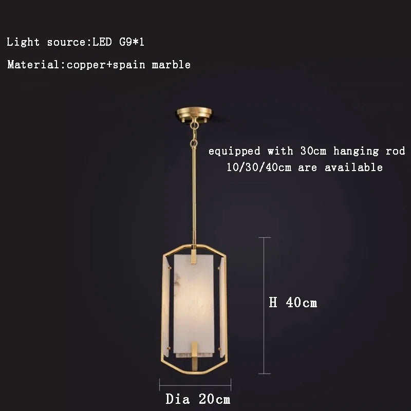 DecorBites™ Alabaster Marble Pendant Lights for Luxury Dining Room, Kitchen & Bar Décor
