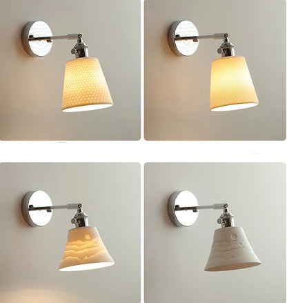 DecorBites™ Ceramic LED Wall Light Fixture Up Down Rotate Modern Style Bedside Lamp