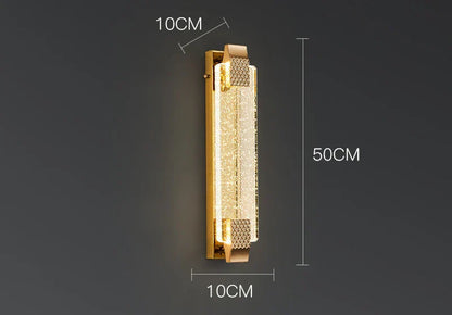 DecorBites™ Crystal Wall Lamp Luxury Bedroom Bedside Living Room Decorative Light