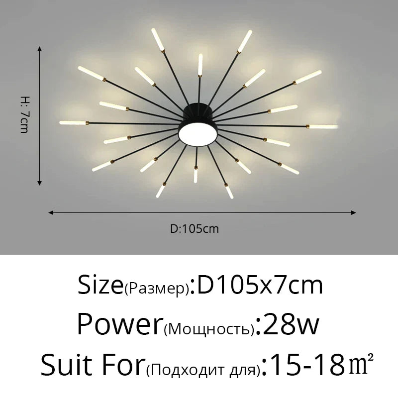DecorBites™ Acrylic LED Ceiling Lights for Bedroom Hall Living Kids Room Lamps