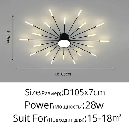 DecorBites™ Acrylic LED Ceiling Lights for Bedroom Hall Living Kids Room Lamps