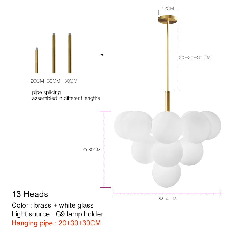 DecorBites™ Glass Globe Pendant Lamp: Modern Luxury for Home Decor & Restaurant Lighting