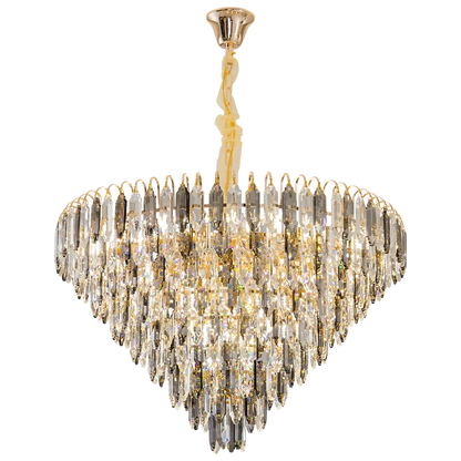 DecorBites™ Crystal Chandelier: Elegant Small Duplex Living Room Loft Hotel Lobby Staircase Lighting