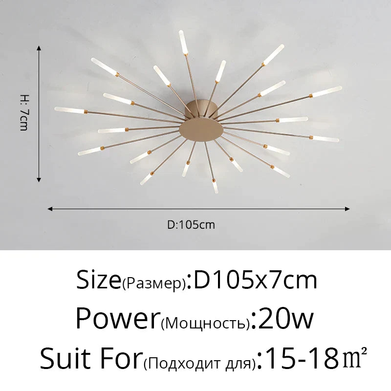 DecorBites™ Acrylic LED Ceiling Lights for Bedroom Hall Living Kids Room Lamps