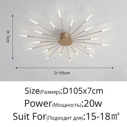 DecorBites™ Acrylic LED Ceiling Lights for Bedroom Hall Living Kids Room Lamps