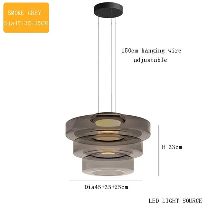 DecorBites™ BOHEMIA Glass Pendant Light - Danish Design for Kitchen Island Dining Bedroom Tables