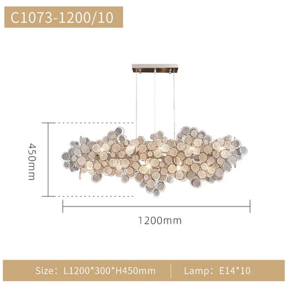 DecorBites™ 2024 Trend LED Ceiling Chandelier for Living Dining Bedroom, Modern Lustre Hanging Light