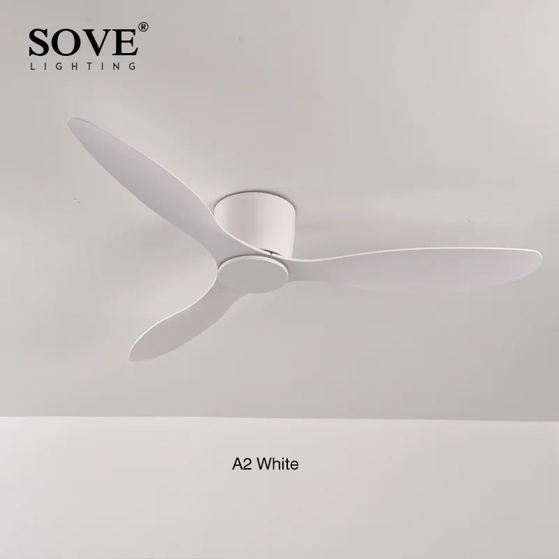 DecorBites™ 17cm White DC Ceiling Fan with Remote Control - Simple and Ultra Thin