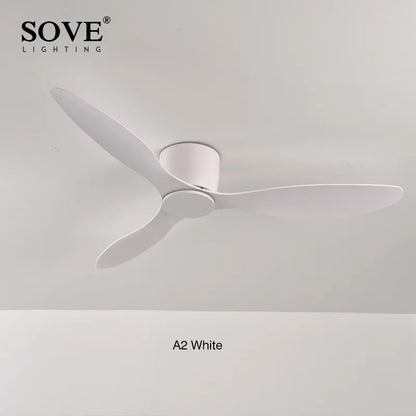 DecorBites™ 17cm White DC Ceiling Fan with Remote Control - Simple and Ultra Thin