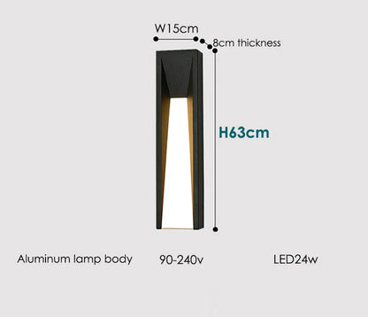DecorBites™ LED Black Outdoor Wall Lamp for Patio Entryway and Garden Lighting