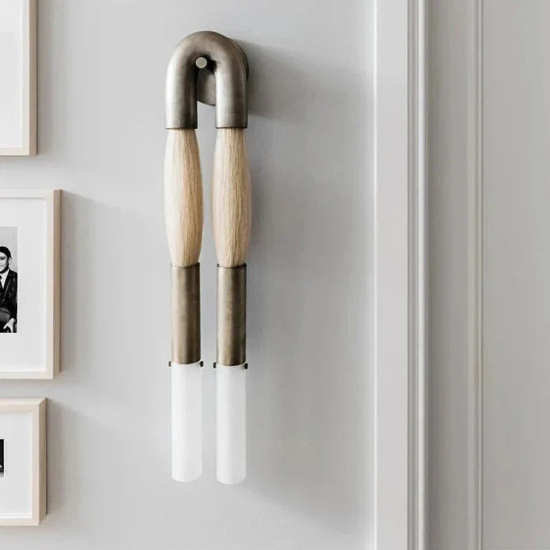 DecorBites™ Designer Tassel U-Shaped Wall Lamp - Gold/Silver/Black Metal - Hotel Living Corridor