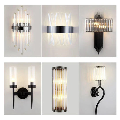 DecorBites™ Crystal Wall Lamp: Modern Light Luxury for Living Room, Bedroom, and Corridor