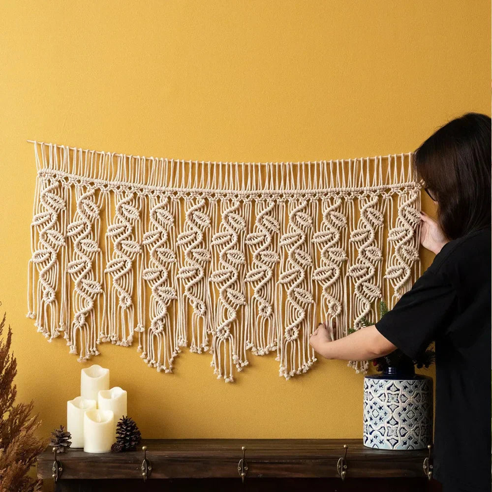 DecorBites™ Boho Macrame Tapestry Curtain for Stylish Home Decor