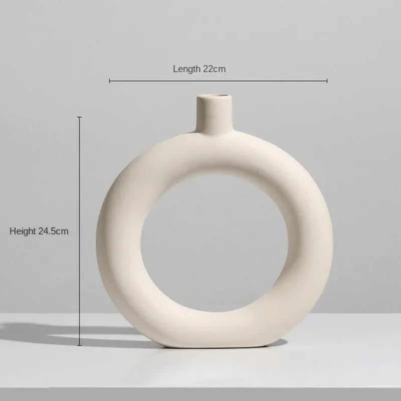 DecorBites™ Ceramic Art Vase: Modern, Simple, & Elegant Home Décor Ornaments for Living Room & Bedroom