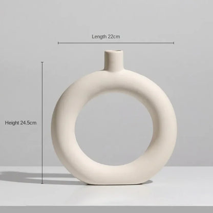 DecorBites™ Ceramic Art Vase: Modern, Simple, & Elegant Home Décor Ornaments for Living Room & Bedroom